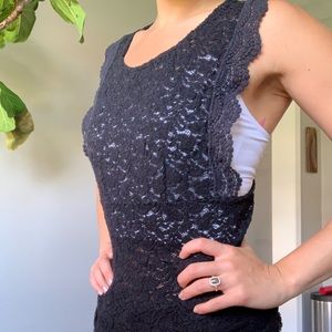 Black lace free people tank